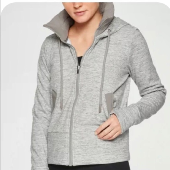 Athleta Tops Athleta Victory Primaloft Full Zip Jacket Hoodie Gray